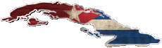 Banderas América Cuba Mapa 