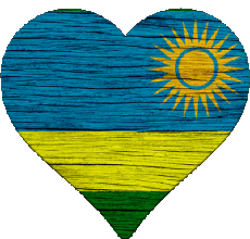 Drapeaux Afrique Rwanda Coeur 