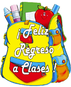 Messages Espagnol Feliz Regreso a Clases Fond Transparent 005 