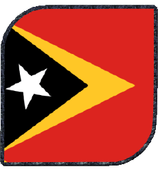 Drapeaux Asie Timor Oriental Carré 