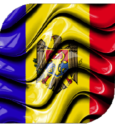 Bandiere Europa Moldova Quadrato 