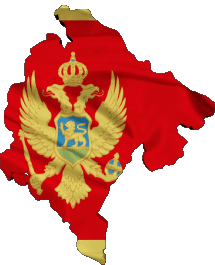 Banderas Europa Montenegro Mapa 