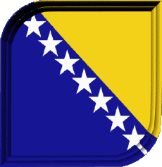 Bandiere Europa Bosnia Erzegovina Quadrato 