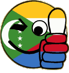 Drapeaux Afrique Comores Smiley - OK 