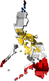 Fahnen Asien Philippinen Karte 