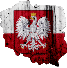 Banderas Europa Polonia Mapa 