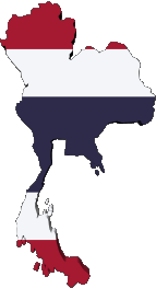 Flags Asia Thailand Map 