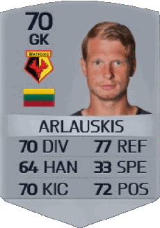 Multimedia Videospiele F I F A - Karten Spieler Litauen Giedrius Arlauskis 