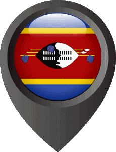 Banderas África Eswatini Marcador de ubicación 