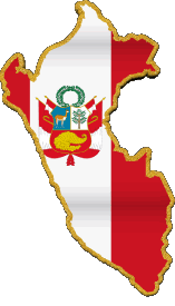 Fahnen Amerika Peru Karte 