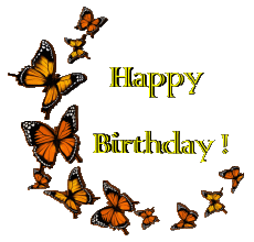 Mensajes Inglés Happy Birthday Butterflies 009 