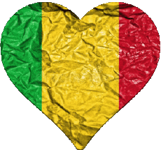Banderas África Mali Corazón 