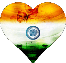Flags Asia India Heart 