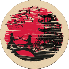 Fahnen Asien Japan Runde 