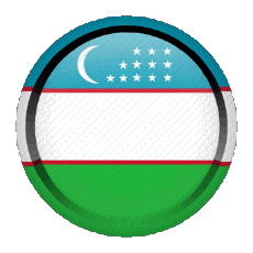 Bandiere Asia Uzbekistan Rotondo - Anelli 