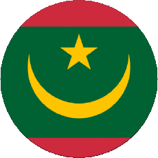 Fahnen Afrika Mauretanien Runde 