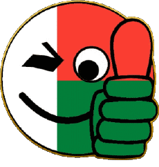 Flags Africa Madagascar Smiley - OK 