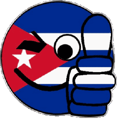 Flags America Cuba Smiley - OK 
