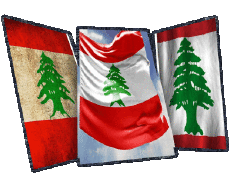 Bandiere Asia Libano Forma 