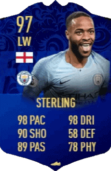 Multi Media Video Games F I F A - Card Players England Raheem Sterling 