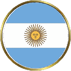 Drapeaux Amériques Argentine Rond - Anneaux 