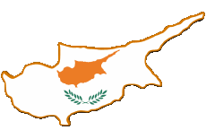 Banderas Europa Chipre Mapa 