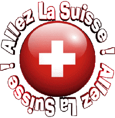 Messages French Allez La Suisse Carte - Drapeau 