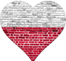 Fahnen Europa Polen Herz 