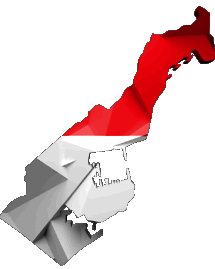 Bandiere Europa Monaco Carta Geografica 