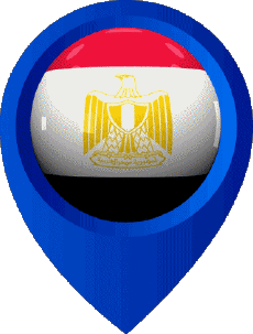 Fahnen Afrika Ägypten Standort-Pin 