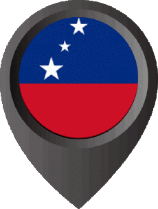 Flags Oceania Samoa Location Pin 