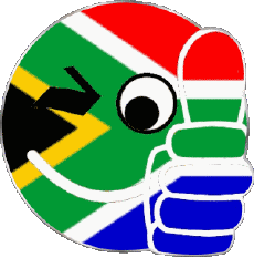 Drapeaux Afrique Afrique du Sud Smiley - OK 