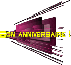 Nachrichten Französisch Bon Anniversaire Abstrait - Géométrique Transparenter Hintergrund 020 