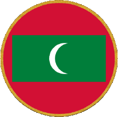 Fahnen Asien Malediven Runde 