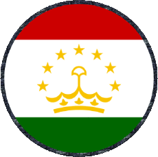 Drapeaux Asie Tadjikistan Rond 