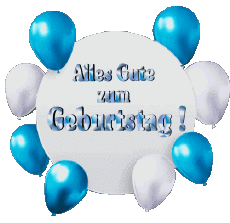 Nachrichten Deutsche Alles Gute zum Geburtstag Luftballons - Konfetti 010 