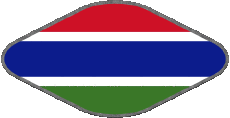 Flags Africa Gambia Oval 02 