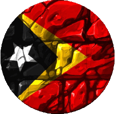 Bandiere Asia Timor Est Tondo 