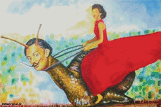 Umorismo -  Fun Morphing - Sembra Artisti pittori ricreazioni d'arte covid contenimento Getty sfida - Salvador Dalí 