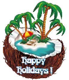 Messages Anglais Happy Holidays Fond Transparent 23 