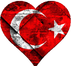 Flags Asia Turkey Heart 