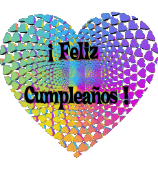 Messagi Spagnolo Feliz Cumpleaños Corazón 012 
