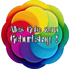 Messages German Alles Gute zum Geburtstag Zusammenfassung - geometrisch Transparent Background 006 