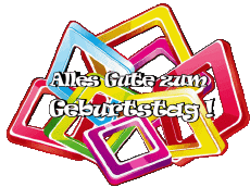 Messages Allemand Alles Gute zum Geburtstag Zusammenfassung - geometrisch Fond Transparent 017 