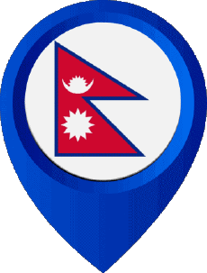 Banderas Asia Nepal Marcador de ubicación 