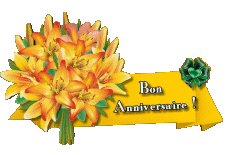 Messages French Bon Anniversaire Floral 008 