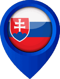 Drapeaux Europe Slovaquie Epingle de Localisation 