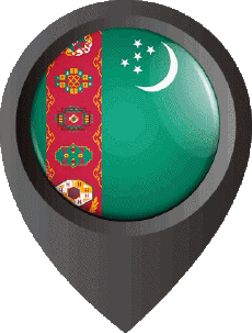 Bandiere Asia Turkmenistan Perno di posizione 