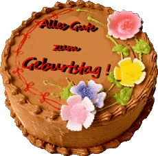 Messages Allemand Alles Gute zum Geburtstag Kuchen 005 
