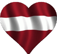 Drapeaux Europe Lettonie Coeur 